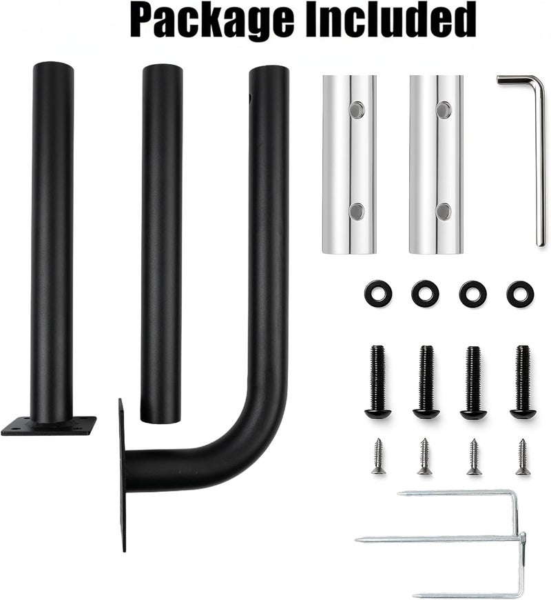 Mindoub 66" Heavy-Duty Aluminum Keyboard Post Mount, Two Installation Modes(Stake-in/Concrete Embedment) Wired and Wireless Keypad Mount,Easy to Installation - Image 4